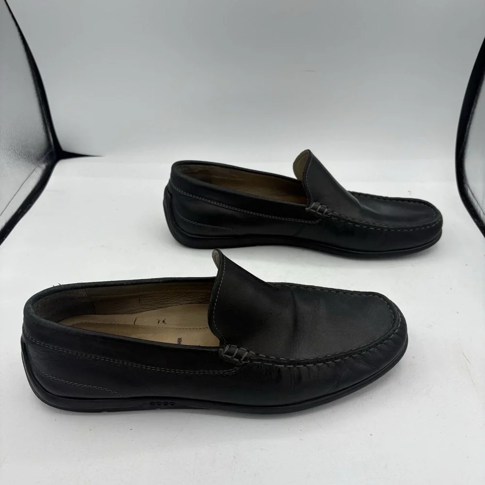 Ecco Loafers Mens Size 10 Classic Moc 2.0 Black Leather Driving